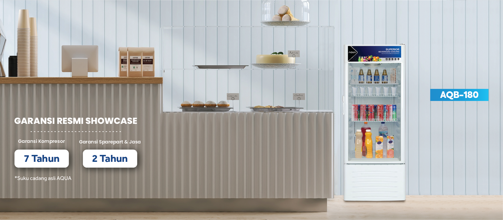 Showcase Cooler AQUA Elektronik AQB-180