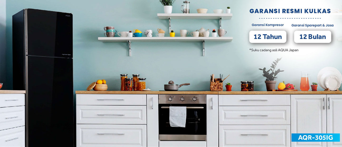 Kulkas AQR-305IG Garansi Kompressor 12 Tahun dan Garansi Sparepart & Jasa 12 Bulan