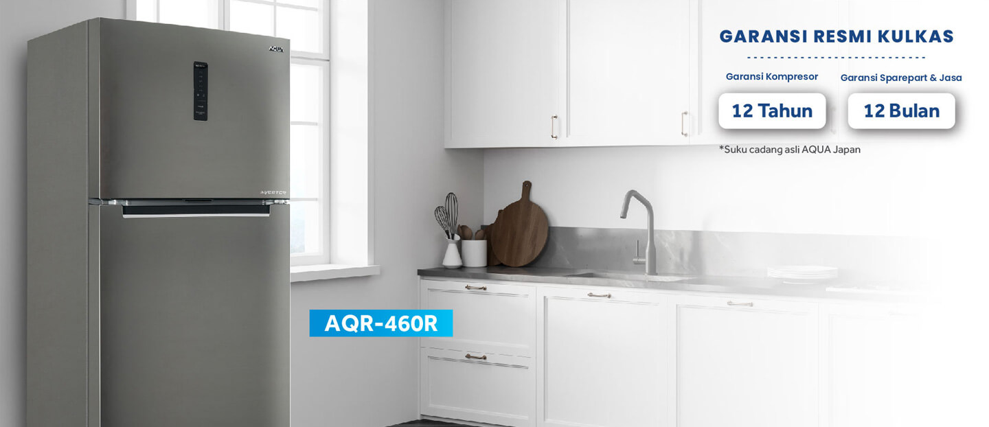 Kulkas AQR-460R Garansi Kompressor 12 Tahun dan Garansi Sparepart & Jasa 12 Bulan