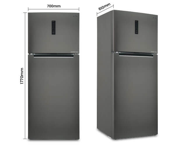 Kulkas AQUA Elektronik AQR-460R Dimensi WxDxH 700x610x1770 mm